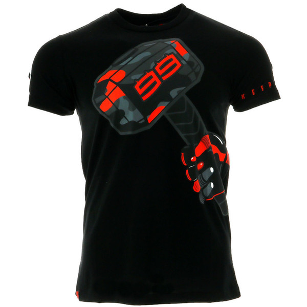 Free shipping 2022Jorge Lorenzo 99 Moto GP Hammer Motor Sports Summer Men's T-shirt Black