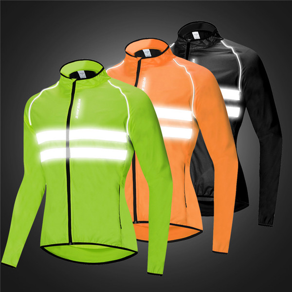 WOSAWE Motorcycle Cycling Wind Jacket High Visibility MultiFunction Jersey Road MTB Bike Bicycle Windproof Quick Dry Rain Coat Windbreaker