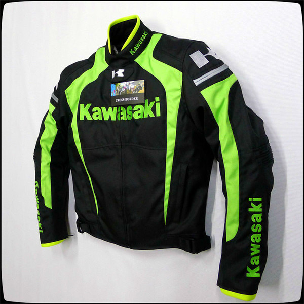 New Latest KAWASAKI Men's Motorcycle riding jackets Racing clothing With removable cotton gall and protective gear