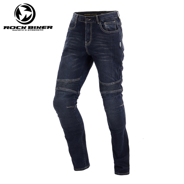 ROCK BIKER Vintage Summer Motorcycle Trousers Men Racing Moto Sports Pants Equipamento de Motocross Motorcycle Jeans