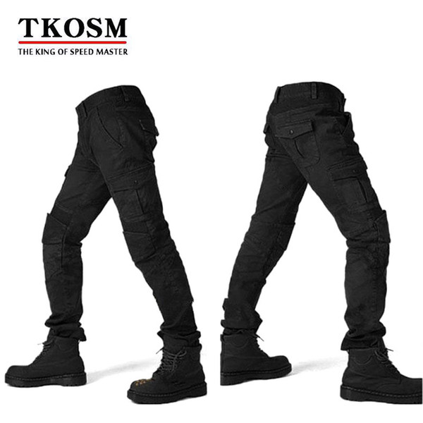 TKOSM 2018 MOTORPOOL UBS06 Motocross Pants Motorcycle Men's off-road Outdoor Jeans Cycling Pant With Protect Equipment