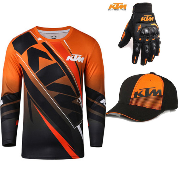 For KTM Racing Team Motorcycle Long Sleeve T-Shirt Men Summer Dirt Bike Running Tops Motocross Outdoor Sports ATV MX Tee Shirt