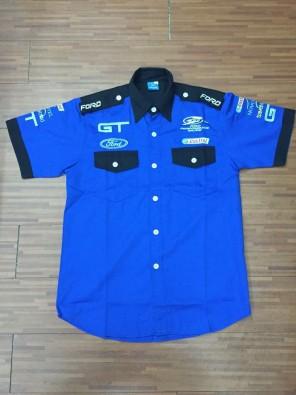 Embroidery F1 Shirt Supercar Racing Cotton Shirt for ford gt Motorcycle shirt C23