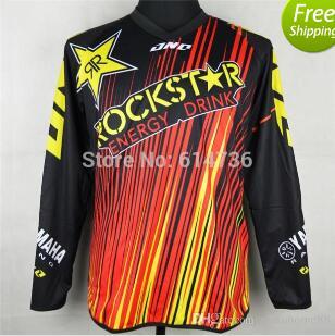 2017Motorcycle Motocross Rockstar Jersey MTB ATV MX DH Men Dirt Bike Cycling Jersey Quick dry 100% polyester M-XXL