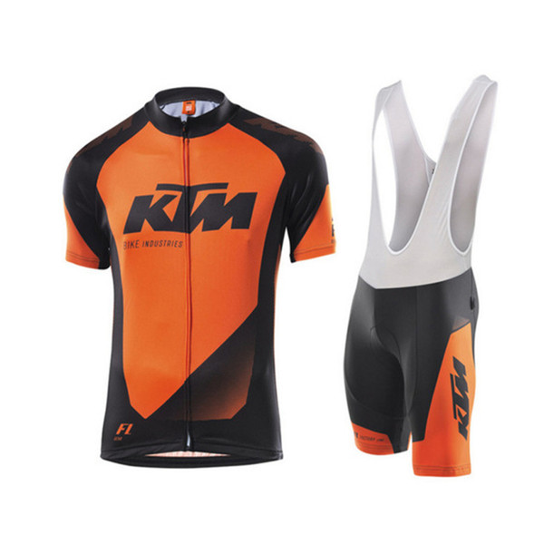 KTM Cycling Jerseys Short Sleeves Cycling Jersey + Gel Padded Shorts Size XS-4XL Bike Wea hot sellingr