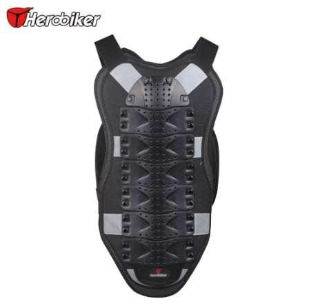 HEROBIKER Motocross Racing Armor Black Motorcycle Riding Body Protection Jacket With A Reflecting Strip Motorcycle Armor