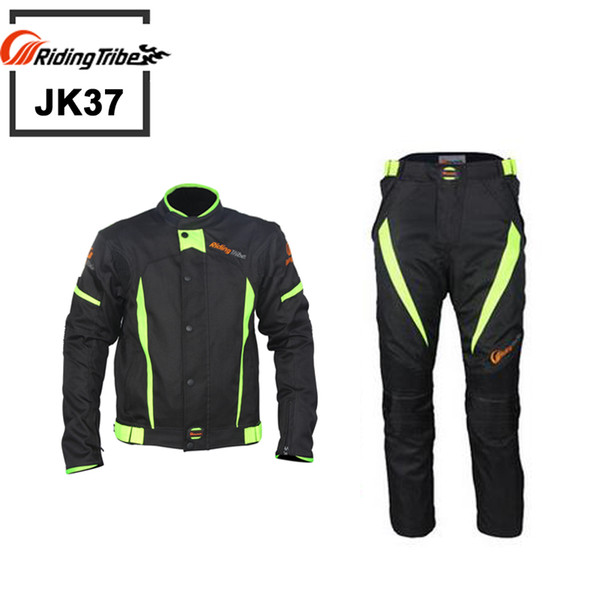 Riding Tribe Motorcycle Black Reflect Racing Winter Jackets and Pants,Moto Waterproof Jackets Suits Trousers, JK37