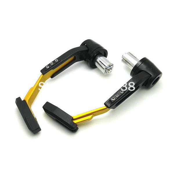 YELLOW Aluminum Motorcycle Protector Handlebar Brush Motorcycle Handguards Falling Protection Brake Clutch Levers Guard Handgrip Guard