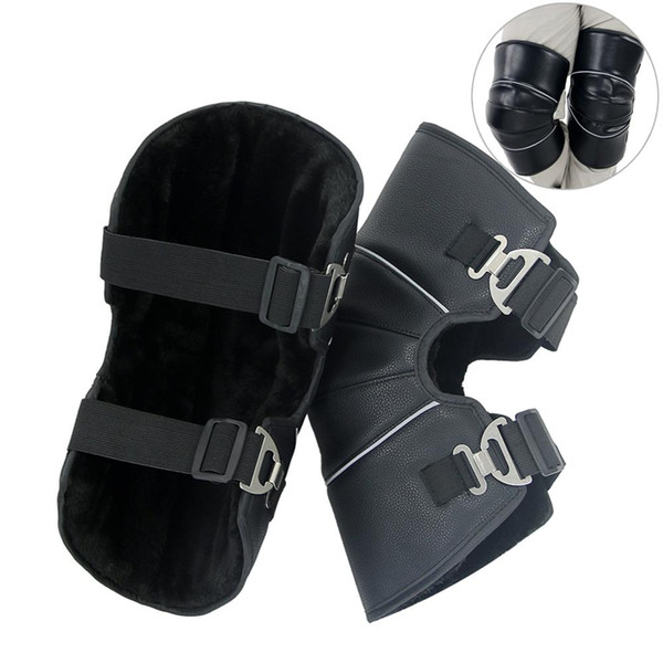 Motorcycle Warm Kneepad Motorbike Riding Knee Pads Windproof Winter Outdoor Knee Protective Guard PU Leather Waterproof