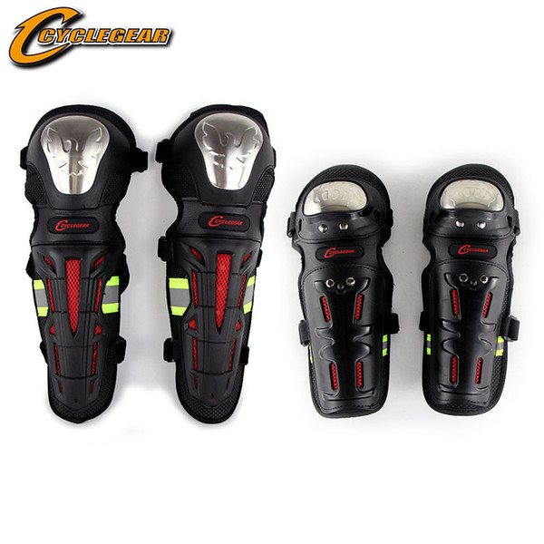 New Arrival Stainless Steel Motocross Equipment Knee Protection Gear Motorcycle Elbow & Knee Pads Protectors Guards Cyclegear K18H18