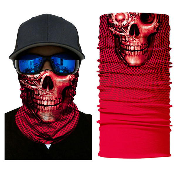 Multifunction Magic Tube Clown Joker Men Skull Ghost Shield Face Mask Headband Bandana Headwear Ring Head Scarf 3D Seamless