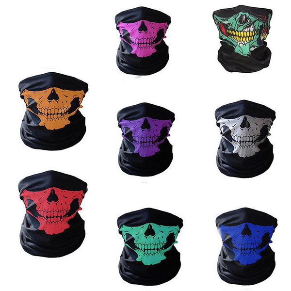 CAR-partment Winter 3D Skull Sport Mask Neck Warm Full Face Mask Windproof Dustproof Bicycle Cycling Mask Ski Snowboard Masks BBA224