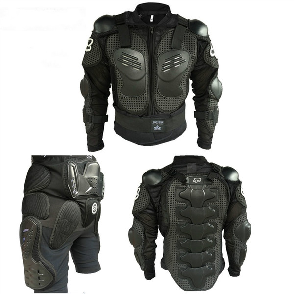 Motorcycle Armor Men Protection Body Guard Motocross Armour Motorcycle full body armor Jacket + knee pads 1 set together