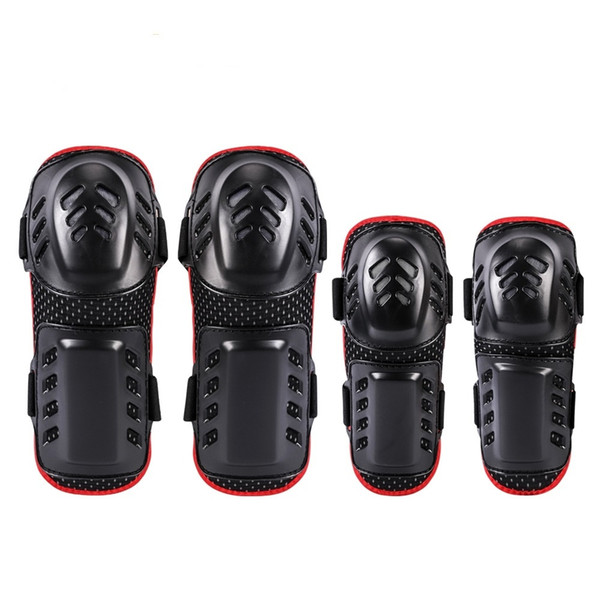 4pcs/set Multi - hole kneepad elbow protector anti-seismic protection anti-fall skating ski bike protector motorcycle Sports Safety