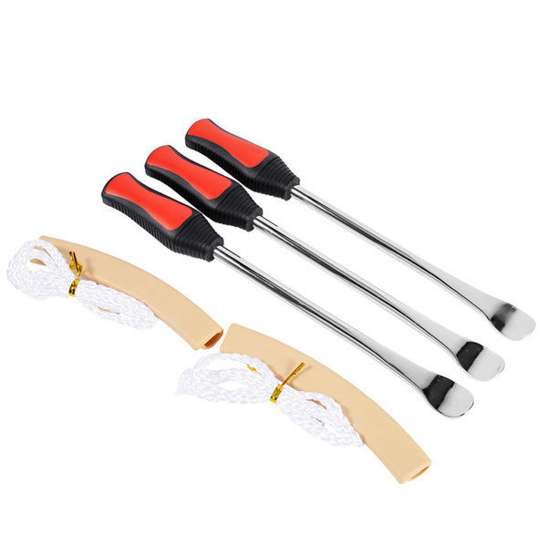 Freeshipping TOPS Tire Lever Tool 3x Lever Tool Spoon Motorcycle Tire Iron Changing w/2x Wheel Rim Protectors Kit Motorcycle Tire Lever Tool