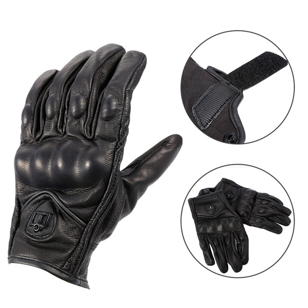 ICON Leather Motorcycle gloves for Luva Motoqueiro Guantes Moto Motocicleta Luvas de moto Motocross glove Gants Protective Gears