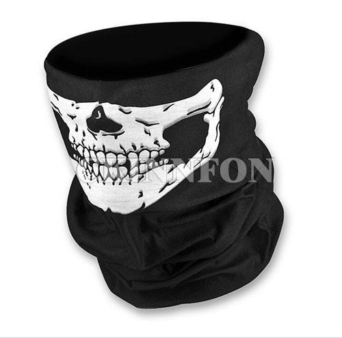 DHL 100PCS Skull Bandana Bike Motorcycle Helmet Neck Face Mask Paintball Ski Sport Headband