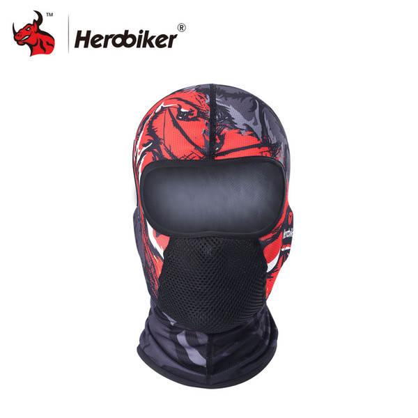 moto HEROBIKER Face Mask Balaclava Summer Moto Bikers Mask Bicycle Face Shield Motorcycle Sun-protection