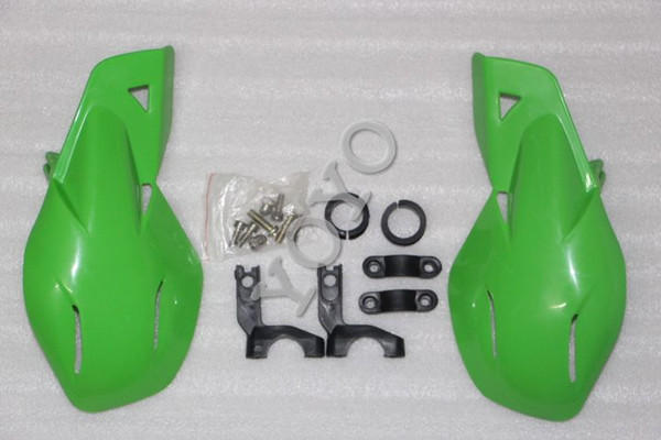 Bike ATV MX Motocross Motorcycle Hand Guards Uniko Green Handguards Universal Mount Kit KAWASAKI KX KXF KLX 125 250 450