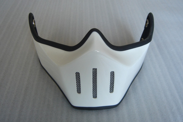 Full face motorcycle fiberglass mask for 3/4 open face vintage retro helmet drop shipping three color white black
