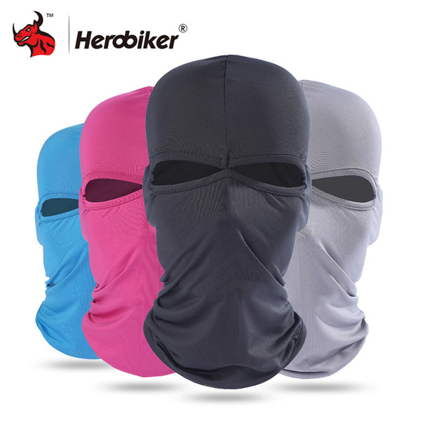 Cheap HEROBIKER Motorcycle Face Mask Unisex Summer Breathable Balaclava Moto Mask Ski Motorcycle Paintball Tactical Face Shield Hood