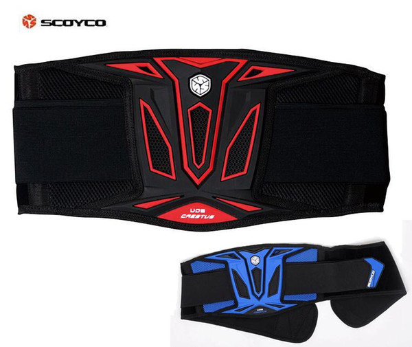 2016 New SCOYCO motorcycle protection belt Cycling Equipment Knight Protector Excellent protecting waist for Men FREE SIZE Black red color