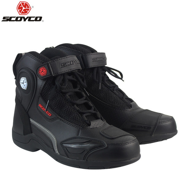 shoes motorbike SCOYCO T-015 Moto Racing faux Leather Motorcycle Boots Shoes Motorbike Riding sport road SPEED professional botas