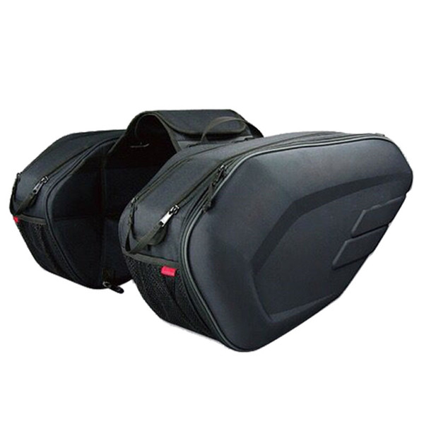 2pcs Waterproof Motorcycle Saddle bags Moto Riding Helmet Bag Side Bag Tail Luggage Suitcase 36-58L with Rain Cover