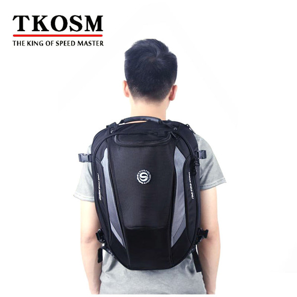 TKOSM Black Waterproof Backpack Moto Bag Motocykle Motorcycle Helmet Backpack Luggage Moto Tank Bag Motorcycle Racing Backpack