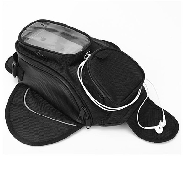 New Waterproof Motor Tank Black Oil Fuel Tank Bag Magnetic Motorbike Saddle Bag Single Shoulder Bag Motorcycle Backpack