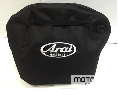 Motorcycle racing locomotive helmet bag inner fleece cotton double-sided embroidery double zipper backpack to increase the slanting back