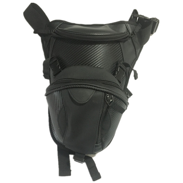 Cool Unisex Motorcycle Waterproof Nylon Drop Leg bag Pack Storage Waist Belt Bag waist Travel Men Black