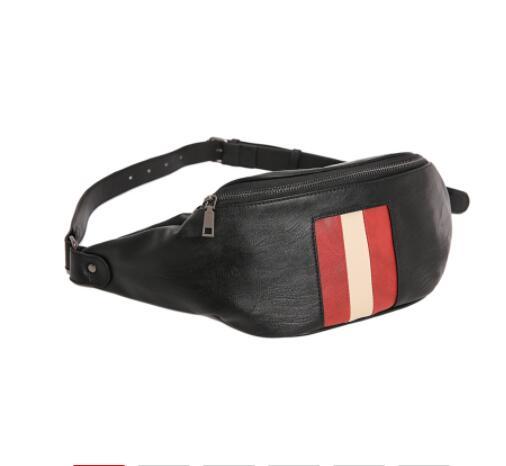 2020Men's Waist Bags High Quality PU Leather Man Chest Bag Couple Waist Pack Handy Fanny Pack New Fashion Trend Crossbody Bags Male