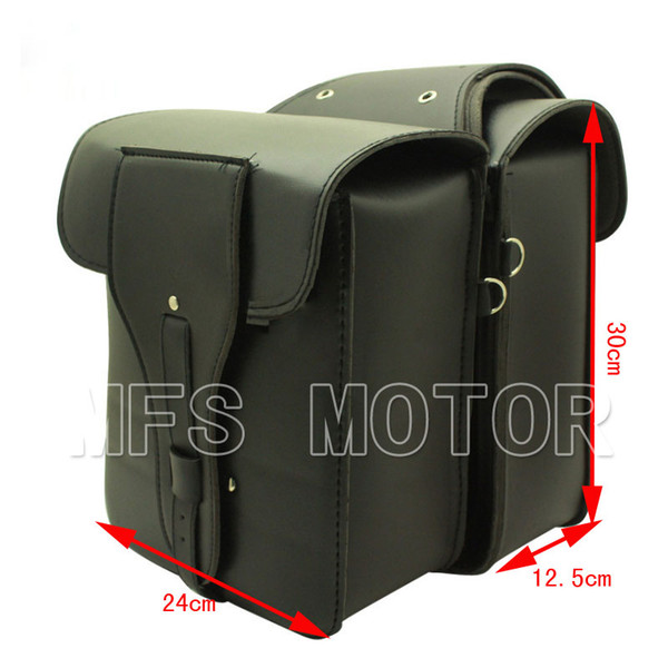 Universal Motorcycle cruiser Solo SaddleBag tool bag side bag box For harley