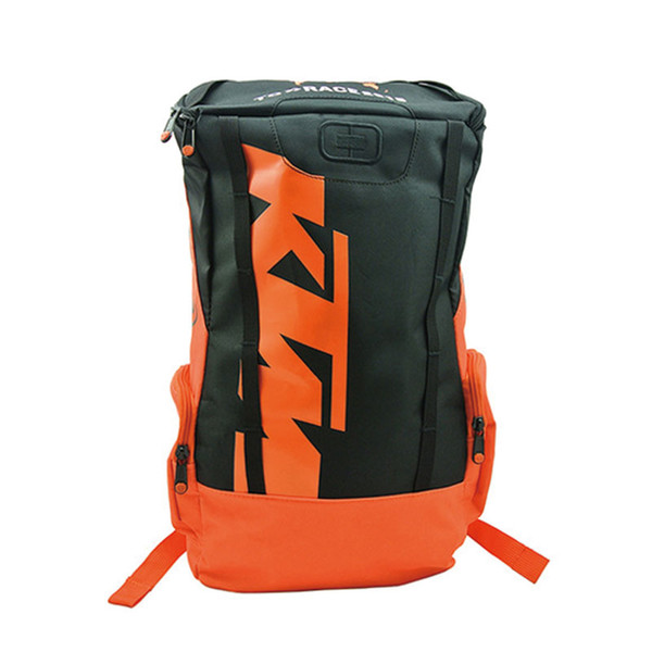 Motorcycle Riding Backpack Multifunction Outdoor Leisure Backpack Travel Bag Mountaineering Sports Backpack Black Orange