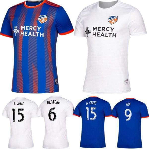 Size:S-XXL 2019 2020 FC Cincinnati soccer jersey 19 20 Thai quality MLS GARZA WASTON BERTONE ADI A.CRUZ football jerseys shirt