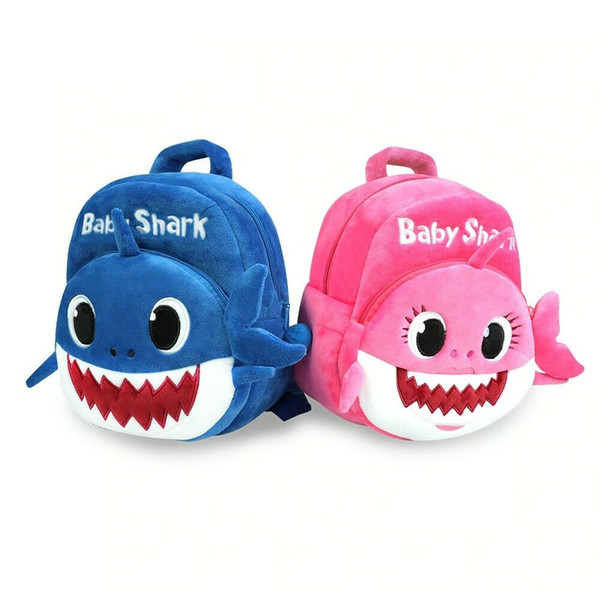 Baby Shark Backpack Children Kids Cute Plush School Backpack Cartoon 3D Animal Printed Kinderegarten Motorcycle Bags OOA6417