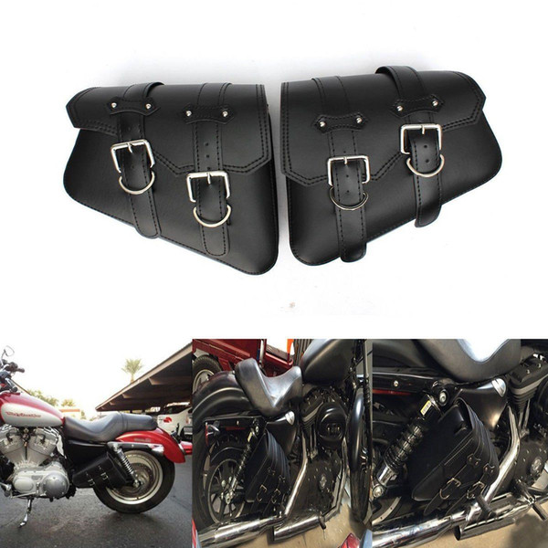 2pcs Motorcycle PU Leather Saddle Bag For Harley Sportster XL 883 Hugger Sportster Free shipping