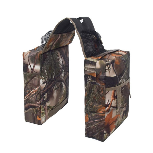 Camouflage ATV Outdoor Sports Saddle Bag - Motorcycle Bicycle Backseat Saddle Beach Car Bag with Large Capacity