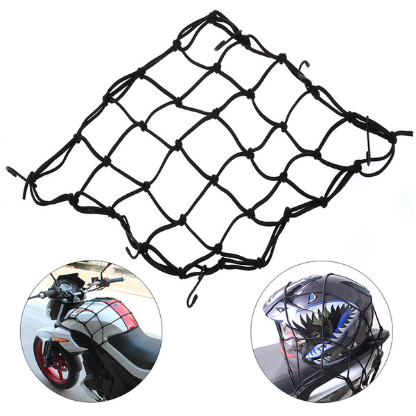 40 * 40 cm High Toughness Universal Motorcycle Tank and Baggage Net with 6 Hooks and Tight Mesh for Riding MBA_800