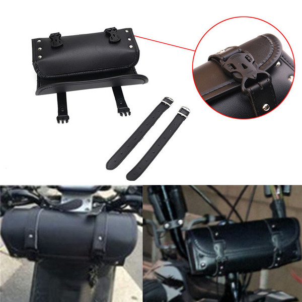 For Yamaha Honda Kawasaki Harley Cruisers Motorcycle Back Saddlebags Storage Tool Pouch Roll Barrel Bag Universal