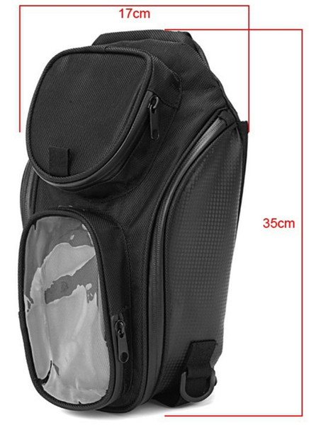 Universal 1680D Nylon Motorcycle Tank Bag Magnetic Oil Fuel Motorbike Riding Bag Waterproof Magnetic Saddle Bag Backbag