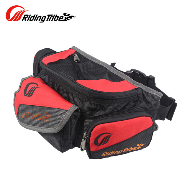 Riding Tribe Motorcycle Waist Pack Sports Touring Portable Small Fanny Bag Reflective Moto Cycling Waist Bag Red G-XZ-020