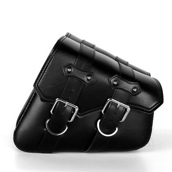 Pairs Moto Motorbike PU Leather Left Right side Saddlebag Saddle Bag Luggage Bag For Harley