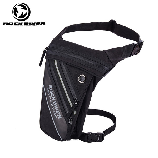 In-ear Earphone Hole Design Motorcycle Bicycle Riding Leg Bag Portable Tank Bag Reflective Strip Design Motocross Waist Belt Bag