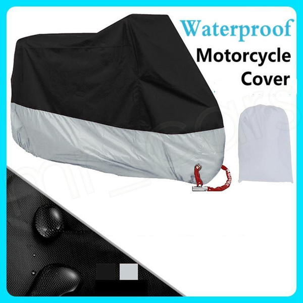 190T Waterproof Motorcycle Cover Black Silver Red Blue Multi Color Sun Protection Against Rain and Dust HHA245