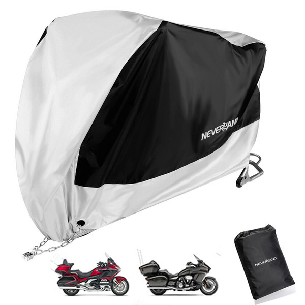 XXXL Black&Silver Motorcycle Cover For Honda Goldwing GL1800 1500 1200 1000 1100