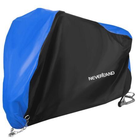 190T Black Blue Design Waterproof Motorcycle Covers Motors Dust Rain Snow UV Protector Cover Indoor Outdoor M L XL XXL XXXL D45