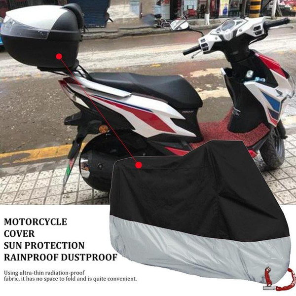 Motorcycle Cover Protective Outdoor Indoor 190T Sun Protection Rainproof Dust-Proof Motorbike Rain Cover