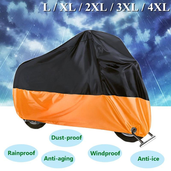 Motorcycle Cover Waterproof Protect Rain Dust UV Motocycle Case 190T Outdoor Motorbike Protector L/XL/2XL/3XL/4XL Elastic Hem